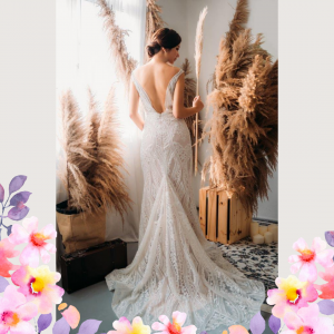 906BY04W02 Darina Deep V trumpet Baroque 3 Church Bride Malaysia, Bride Engagement Dress Rental Malaysia, Bridal Dress Rental Malay Kuala Lumpur Rental, ROM wedding dress rental Malaysia, 