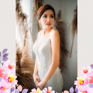 906LLW01 Chrisha Spaghetti Strap Baroque trumpet 2 Mermaid wedding dress,Baju Pengantin Designer Malaysia, Pengantin Muslimah Malaysia, Wedding Dress rental Kuala Lumpur, 