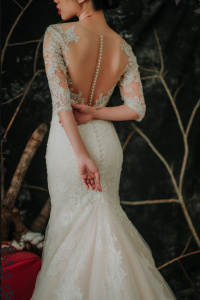 909BY05W02 Dara LS Beige trumpet Guipure lace 5 Mermaid wedding dress,French Lace wedding Dress rental Malaysia, Long Sleeves Wedding Dress Rental Malaysia, Wedding Gown Designer Malaysia, Malay Wedding Dress Malaysia, 