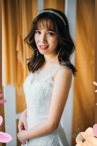 20YS02W01 Autumn Illusion Neck A line Lace V back c ROM wedding gown Kuala Lumpur, Simple wedding dress malaysia, ROM wedding dress rental Malaysia, Petite Bride Dress Rental Malaysia, 