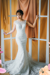 211BY10W02 Annabelle Long Sleeves Trumpet Floral lace e Mermaid wedding dress,Sexy Wedding Gown Malaysia, Romantic wedding dress Malaysia, Garden wedding reception Malaysia, ROM wedding gown Kuala Lumpur, 