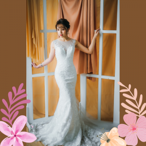211BY10W02 Annabelle Long Sleeves Trumpet Floral lace e Mermaid wedding dress,Sexy Wedding Gown Malaysia, Romantic wedding dress Malaysia, Garden wedding reception Malaysia, ROM wedding gown Kuala Lumpur, 