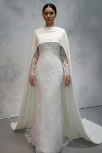 211BY11W02 Bailey LS Lace Zip Back Trumpet floral Gaun Pengantin Kuala Lumpur Sewa, Petite Bride Dress Rental Malaysia