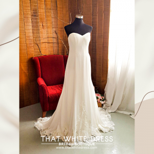 214LLWL01 Pure Plus Sweet Heart Silk Satin A line Wedding Bridal gown ROM minimalist