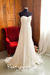 214LLWL01 Pure Plus Sweet Heart Silk Satin A line Wedding Bridal gown ROM minimalist