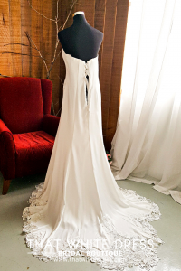 214LLWL01 Pure Plus Sweet Heart Silk Satin A line Minimalist Satin rental