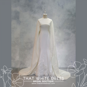214LLW01 Pure Sweet Heart Silk Satin Trumpet Gaun Pengantin Muslimah Malaysia sewa Kahwin Nikah