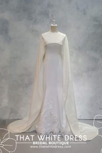 214LLW01 Pure Sweet Heart Silk Satin Trumpet Gaun Pengantin Muslimah Malaysia sewa Kahwin Nikah