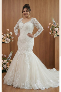 219BY12WL01 Nadia Aleena Sweet Heart Baroque lace Mermaid Plus Size Bride Malaysia, Bridal Dress Rental Malay Kuala Lumpur Rental, Bride Engagement Dress Rental Malaysia