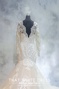 219BY12WL01 Nadia_ Aleena Sweet Heart Baroque lace Mermaid Pengantin Malaysia Baju Sewa, French Lace wedding Dress rental Malaysia