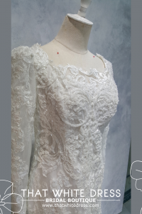 219EL01WL01 Katy Plus V neck trumpet baroque lace Plus size Bride Pengantin besar sewa Kuala Lumpur