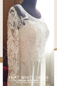 219ML01WL03 Lena Plus LS Crepe Thigh Split Pengantin Saiz Besar Kuala Lumpur Selangor Sewa
