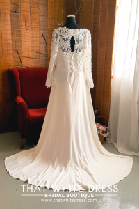 219ML01WL03 Lena Plus LS Crepe Thigh Split Pengantin Saiz Besar Muslimah Kuala Lumpur Selangor Sewa