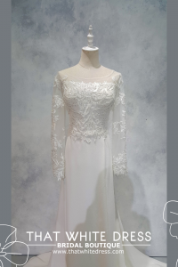 219ML01WL03 Lena Plus LS Crepe Thigh Split Plus size Bride Pengantin besar sewa Kuala Lumpur