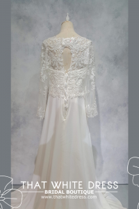 219ML01WL03 Lena Plus LS Crepe Thigh Split Plus size Bride Pengantin besar sewa Kuala Lumpur