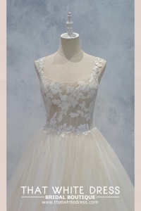 2210AG03W02 Elena Spaghetti Illusion Back Princess  Princess Kuala Lumpur Designer Bridal Gown rental