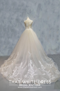 2210AG03W02 Elena Spaghetti Illusion Back Princess  Princess Kuala Lumpur Designer Bridal Gown rental