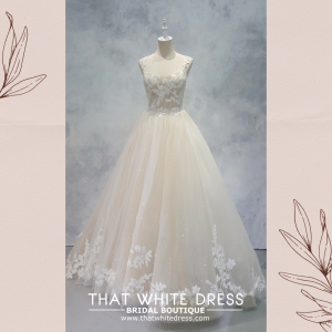 2210AG03W02 Elena Spaghetti Illusion Back Princess  Princess Kuala Lumpur Designer Bridal Gown rental