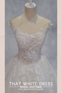 2210AG03W03 Helena Illusion Neck Baroque Princess  KL Bridal gown rental