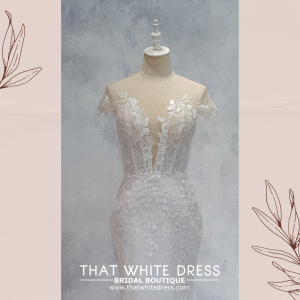 2210EL05W01 Deatricella Illusion off shoulder glitter floral trumpet Mermaid wedding dress,Church wedding dress long Sleeves Malaysia, Bridal Dress Rental Malay Kuala Lumpur Rental, Wedding Dress Rental Minimalist Malaysia full lace