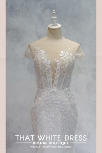 2210EL05W01 Deatricella Illusion off shoulder glitter floral trumpet Mermaid wedding dress,Church wedding dress long Sleeves Malaysia, Bridal Dress Rental Malay Kuala Lumpur Rental, Wedding Dress Rental Minimalist Malaysia full lace