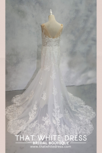 2210EL05WL01 Alice PLUS LS Illusion neck trumpet floral lace (4)  Plus size Curvy bride malaysia Petaling jaya