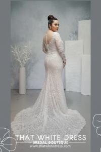 221MB02WL01 Deana LS Baroque Sophia trumpet Plus Size Bride Malaysia, Bridal Dress Rental Malay Kuala Lumpur Rental, Bride Engagement Dress Rental Malaysia