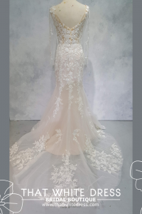 224ML03W05 Tora Square Neck Floral Lace Trumpet spaghetti strap, Mermaid wedding dress,Sexy Wedding Gown Malaysia, Romantic wedding dress Malaysia, Garden wedding reception Malaysia, ROM wedding gown Kuala Lumpur square neck