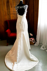 405W004 CS Lace sleeves strap Duchesses Mermaid Trumpet Bridal gown Malaysia