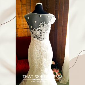 412W20 LL illusion back symmetrical lace Beach Wedding Malaysia