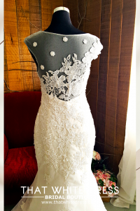 412W20 LL illusion back symmetrical lace Beach Wedding Malaysia
