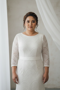 79LLWL01 LL Plus Gracia Long Sleeves Vintage Lace model 4  Pengantin Besar Gaun sewa